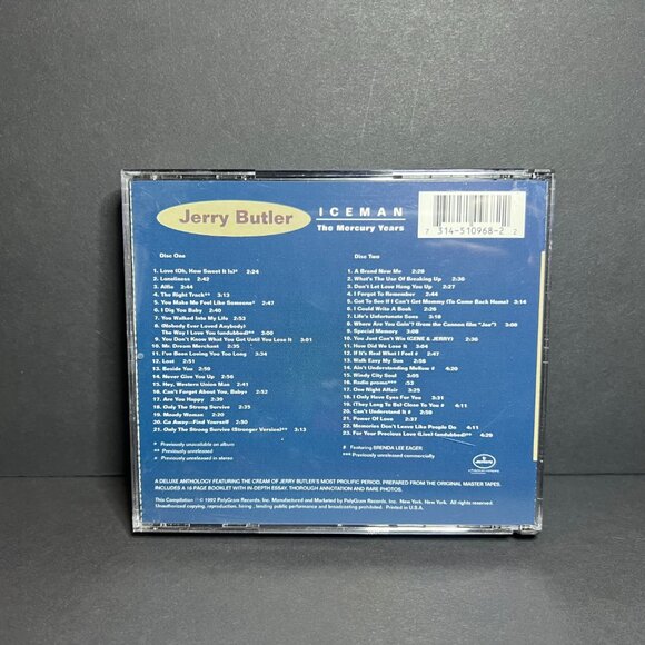 Jerry Butler Iceman The Mercury Years 1992 Soul Anthology 2 Disc CD Album Set - Picture 2 of 5